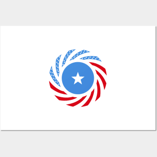 Somali American Multinational Patriot Flag Series Posters and Art